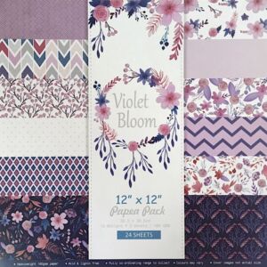 ДИЗАЙНЕРСКИ БЛОК 12" х 12" - VIOLET-BLOOM
