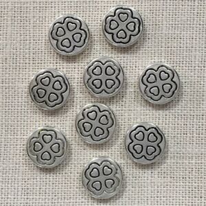 Мънисто метално с детелинка - 40 бр - 21719