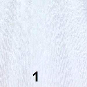 КРЕП ХАРТИЯ ЕДНОЦВЕТНА - 50 х 250 cm - ЦВЯТ 1 - Бяла