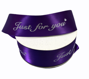 Сатенена лента с надпис "Just for You" - 40 mm - 04