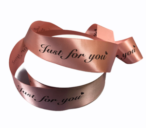 Сатенена лента с надпис "Just for You" - 40 mm - 06