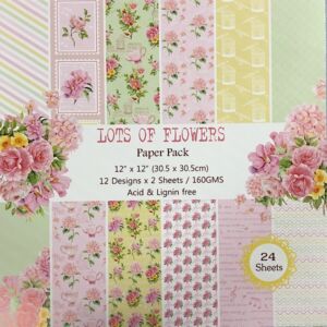 ДИЗАЙНЕРСКИ БЛОК 12" х 12" - LOTS OF FLOWERS