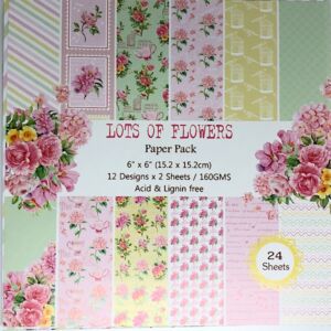 ДИЗАЙНЕРСКИ БЛОК 6" х 6" - LOTS OF FLOWERS