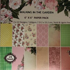 ДИЗАЙНЕРСКИ БЛОК 6" х 6" - WALKING IN THE GARDEN
