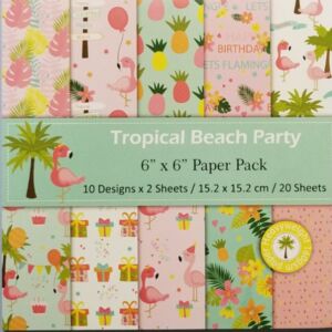 ДИЗАЙНЕРСКИ БЛОК 6" х 6" - Tropical Beach party