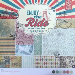 ДИЗАЙНЕРСКИ БЛОК 12" х 12" - ENJOY THE RIDE - 24 листа