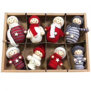 КОЛЕДНИ ЧОВЕЧЕТА С ПЛЕТЕНИ ДРЕШКИ - 8бр.